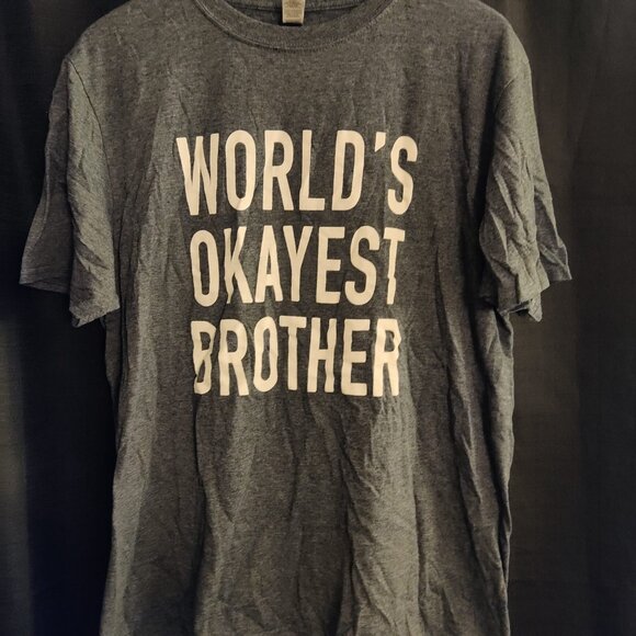 World’s Okayest Brother T-Shirt - Men’s Size: Large - Picture 3 of 3